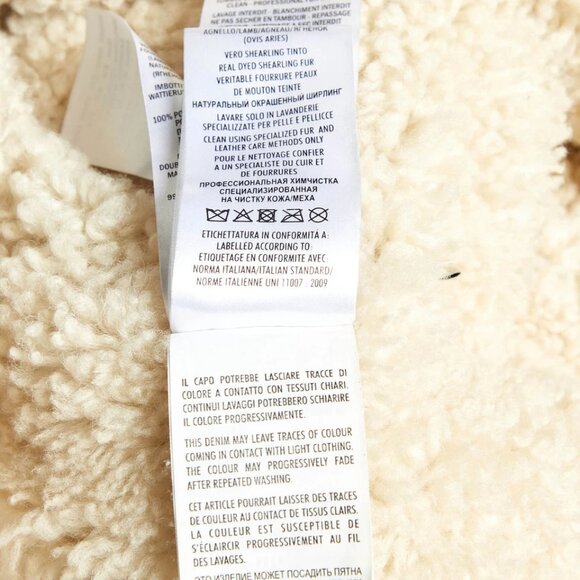 Gucci Tiger Bee Butterfly  Floral Appliqued Denim Shearling Jacket Size 44 - Picture 9 of 9